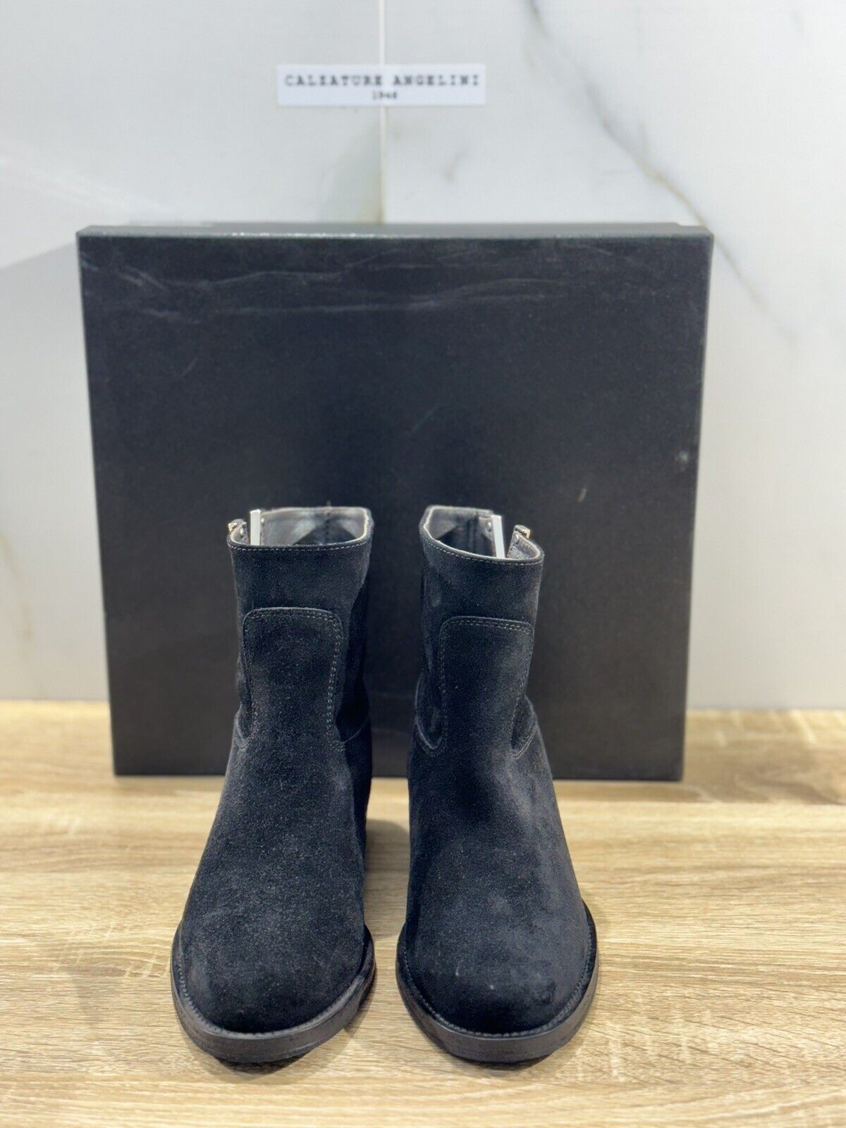 Via Roma 15 Stivaletto Donna 2576 Suede Nero 36