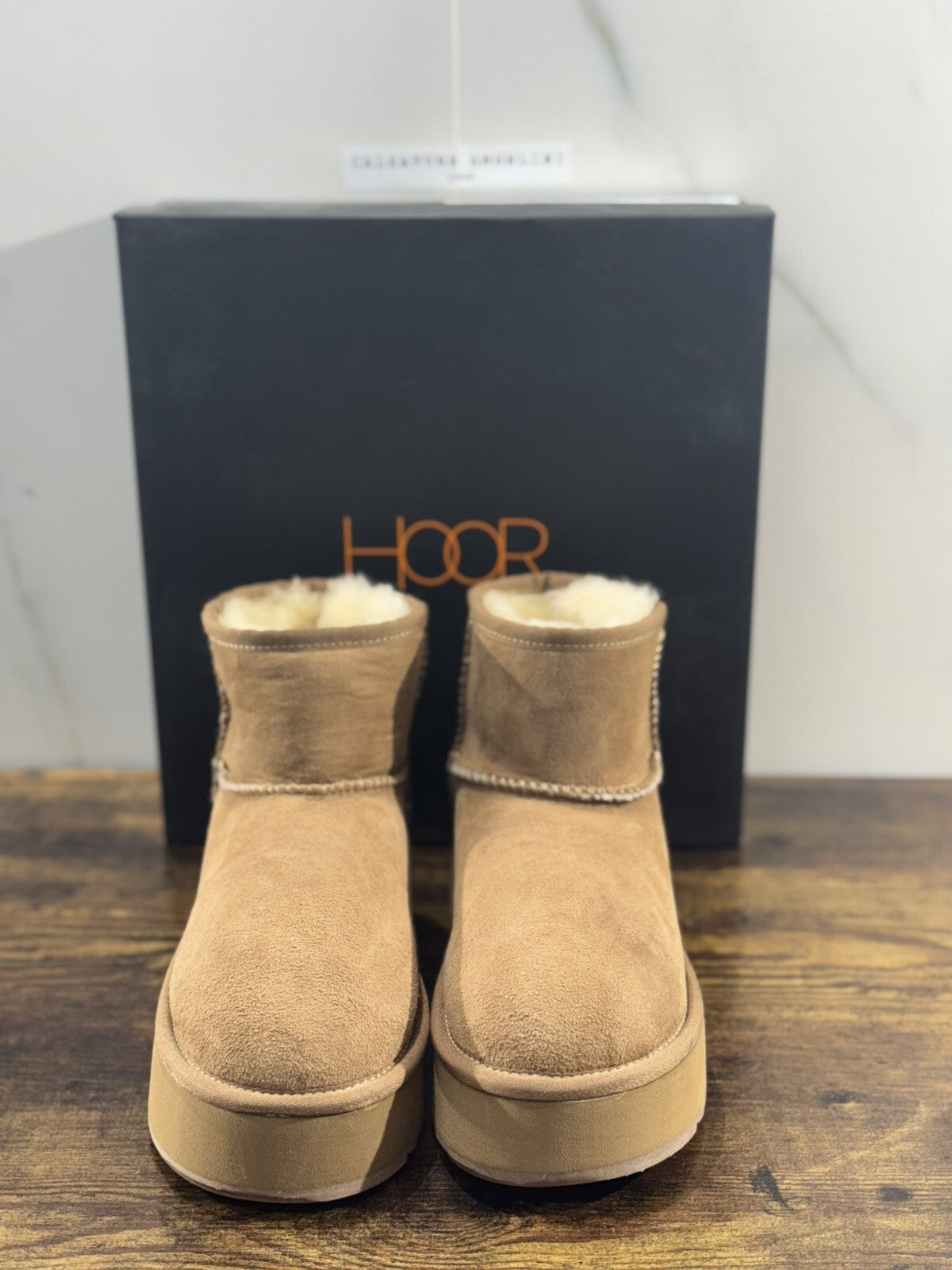 Hoor Stivaletto Donna Vega Suede Taupe  Zeppa Extra Light 38