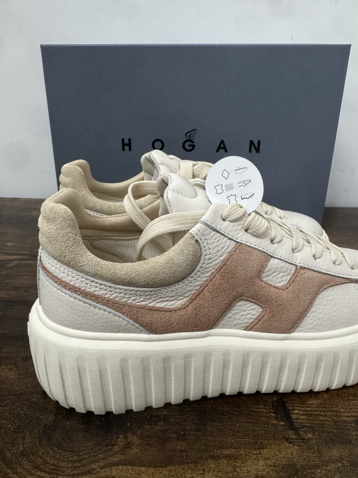 Hogan H Stripes Pelle Bianco Rosa   Casual Hogan Donna 35.5