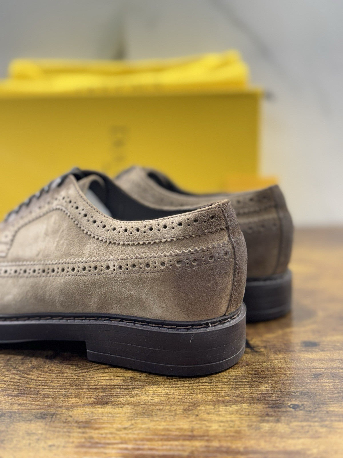 Doucal’s Derby Brogue Uomo Suede Cacao Luxury Men Doucal’s Shoe 41.5