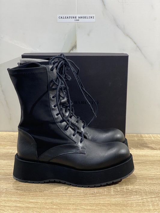 Paloma Barcelo’ Anfibio Combat donna Mirko pelle nera luxury Boot 40