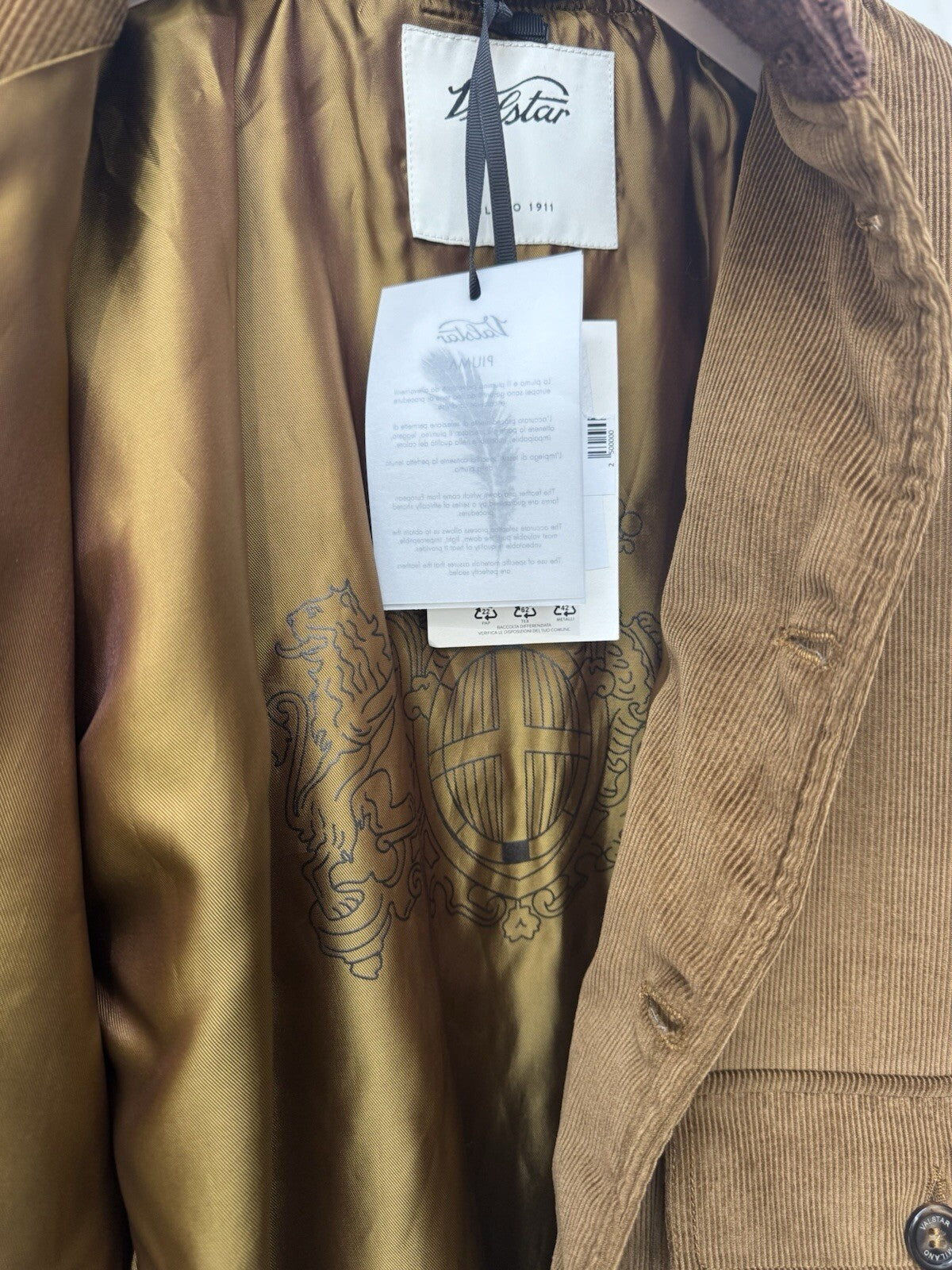 Valstar Bomber Icon Uomo Velluto Miele Icon Jacket Men Valstarino 50