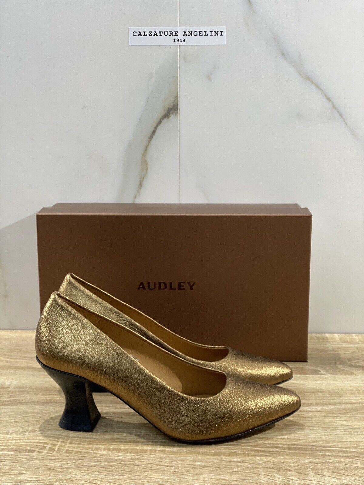 Audley Decollete’ donna pelle rocher bronzo casual shoes 37.5