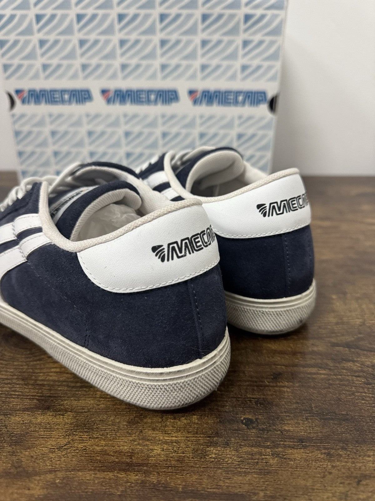 Mecap Sneaker Pelle Suede Blu   Casual 100% Made In Italy Mecap Uomo 41