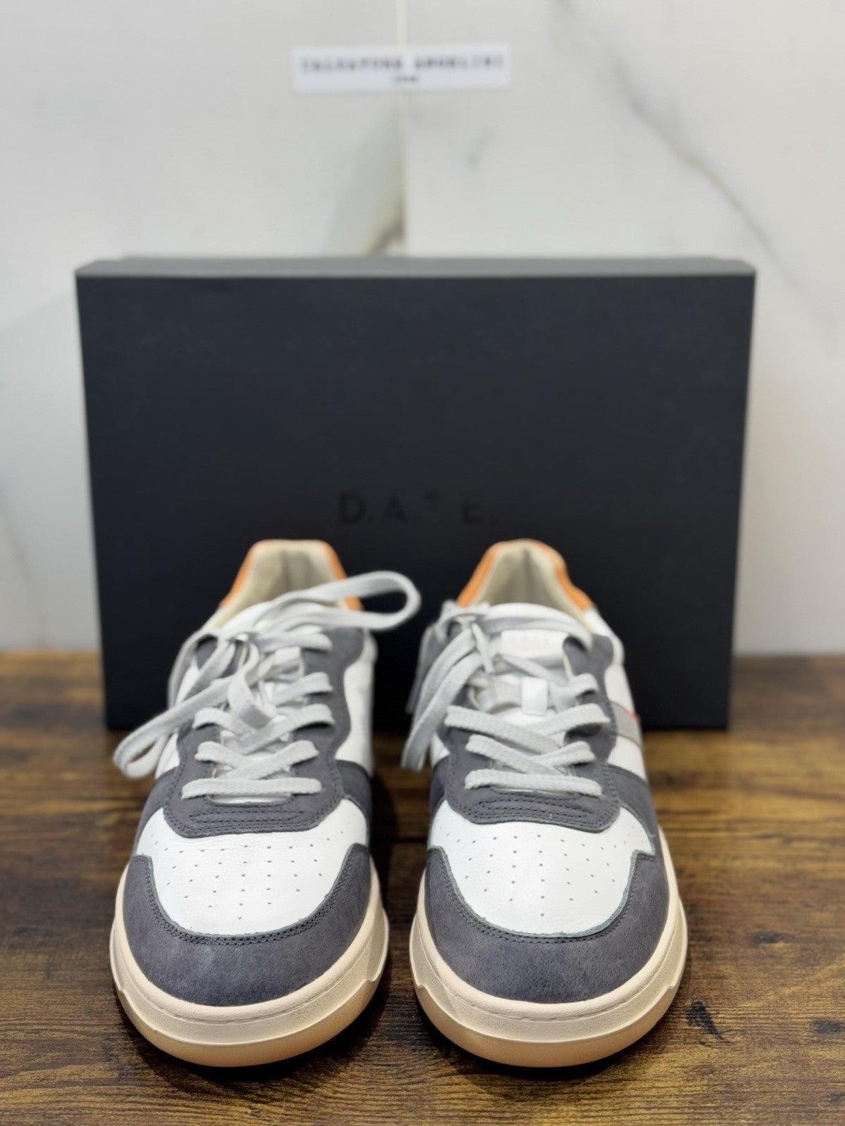 D.A.T.E Court 2.0 Sneaker Pelle Bianco Grey     Casual Uomo 40