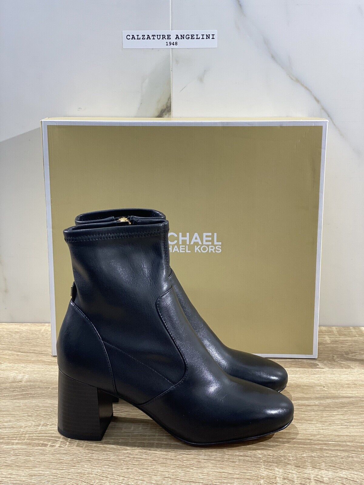 Michael Kors Stivaletto donna Heidi bootie pelle nera casual boot 36