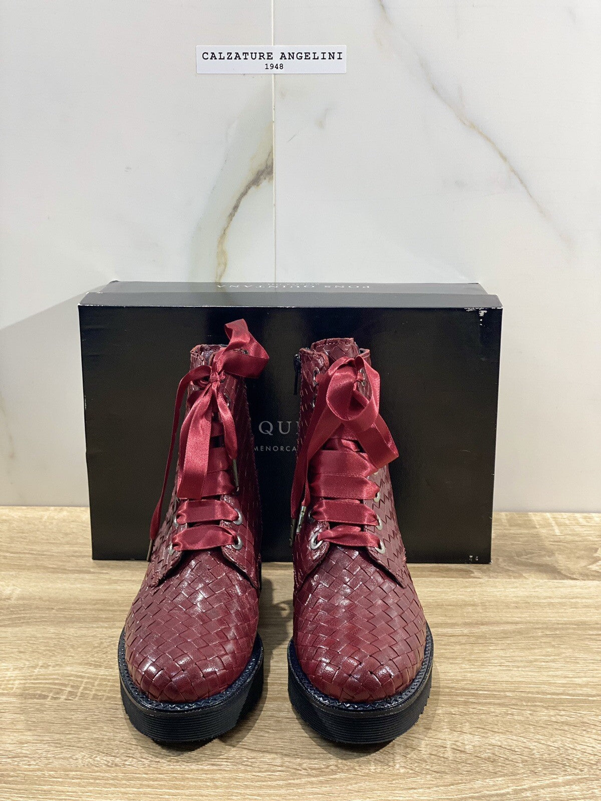 Pons Quintana Stivaletto Donna Pelle rouge Casual Anfibio Boot 38