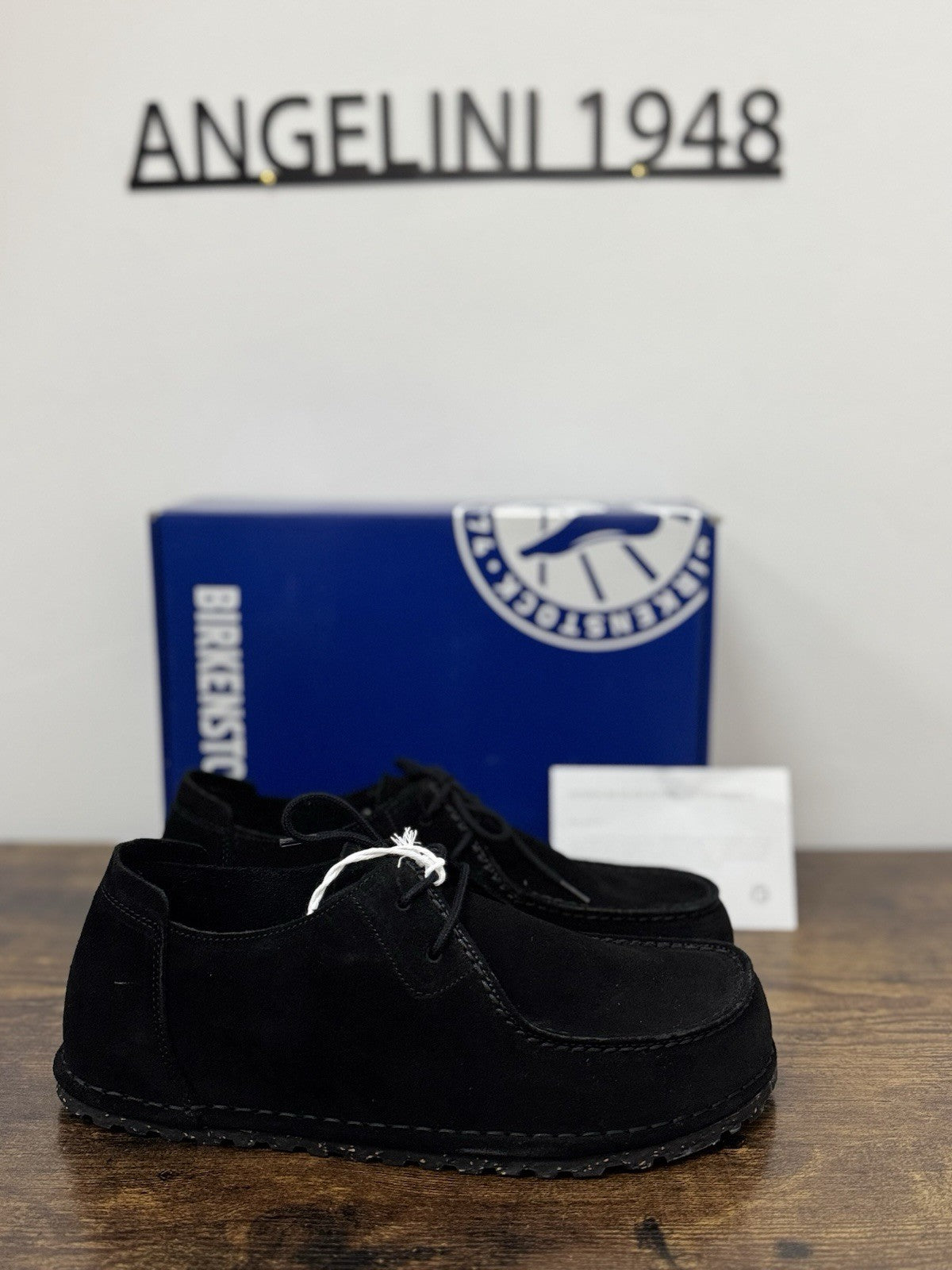 Birkenstock Utti Lace Suede Nero Scarpa Uomo 44