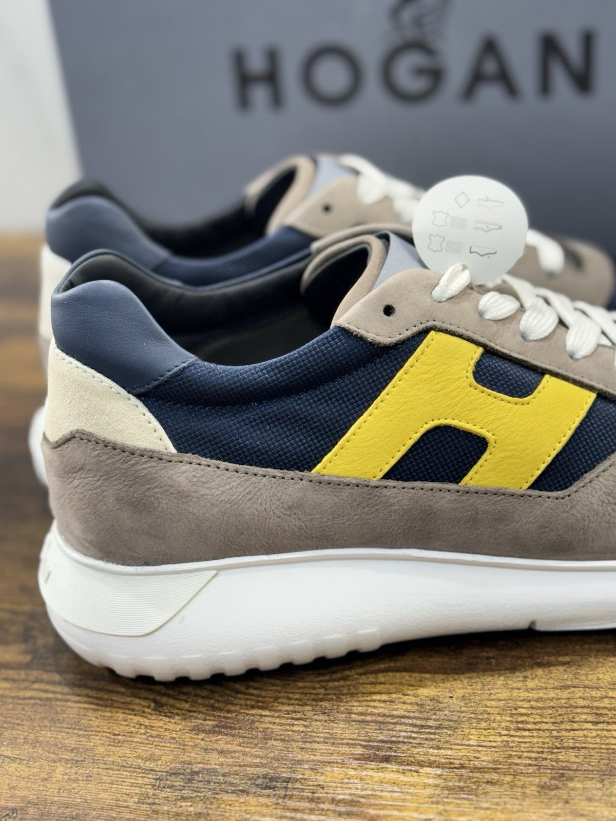 Hogan Interactive 3 Pelle Grey  Blu Casual Hogan Uomo 42.5