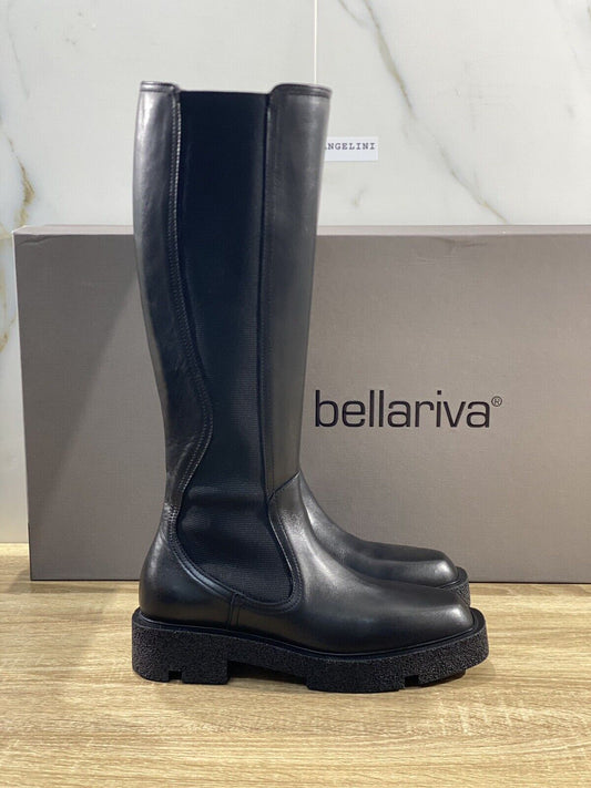 Laura Bellariva Stivale donna pelle nero casual boot 36