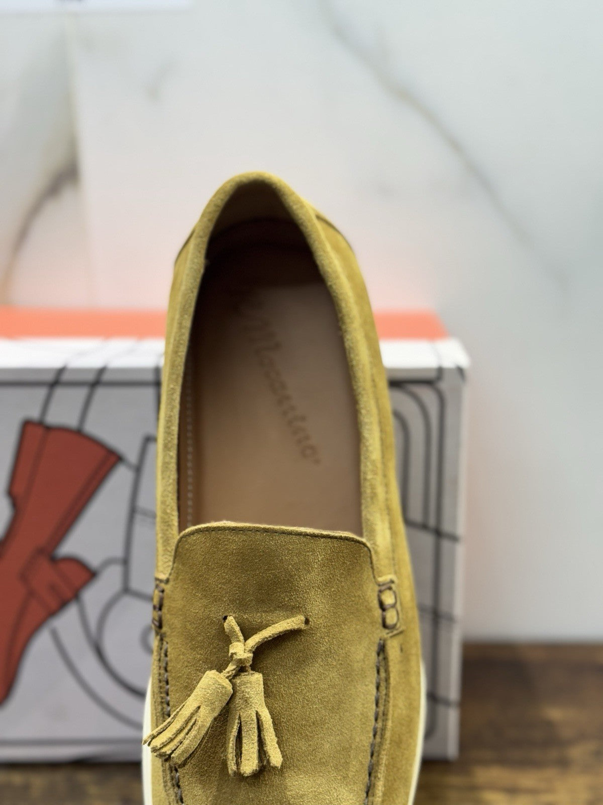 Il Mocassino Summer Walk Nappine  Pelle Suede Sabbia  Fatto In Italia Uomo 43