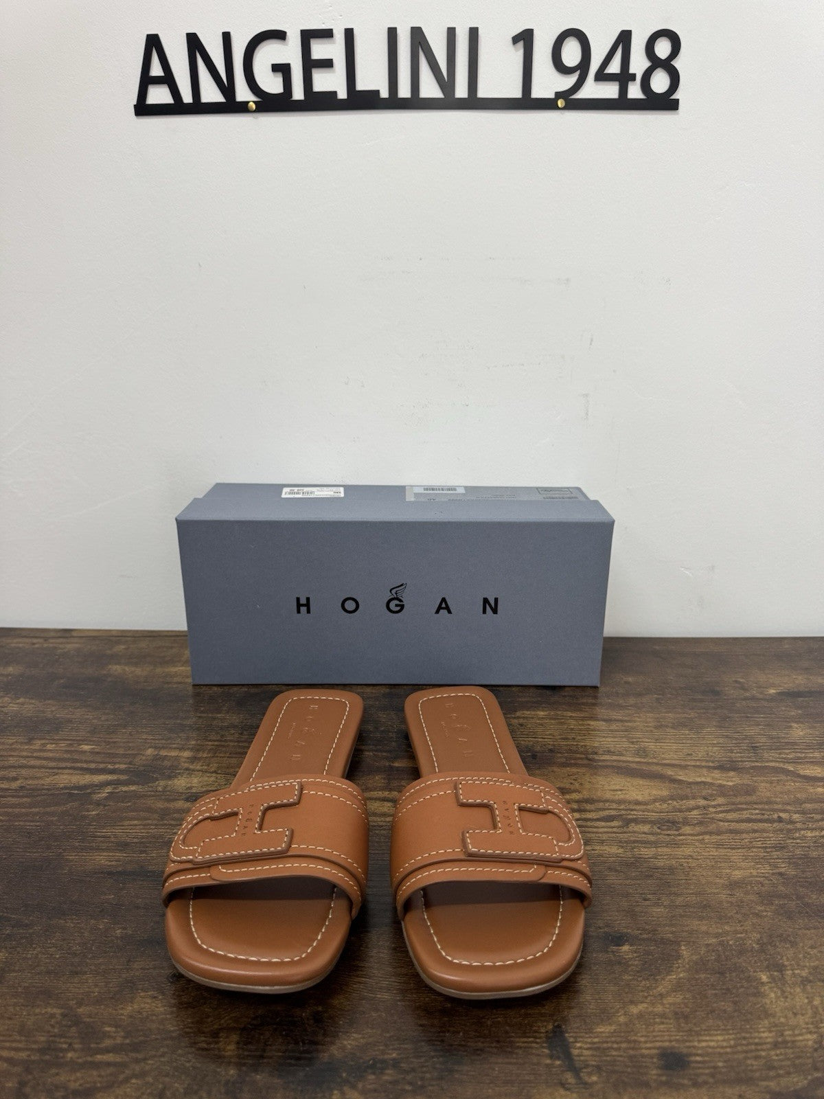 Hogan H685 Ciabatta H Pelle Cuoio  Casual Hogan Donna 38