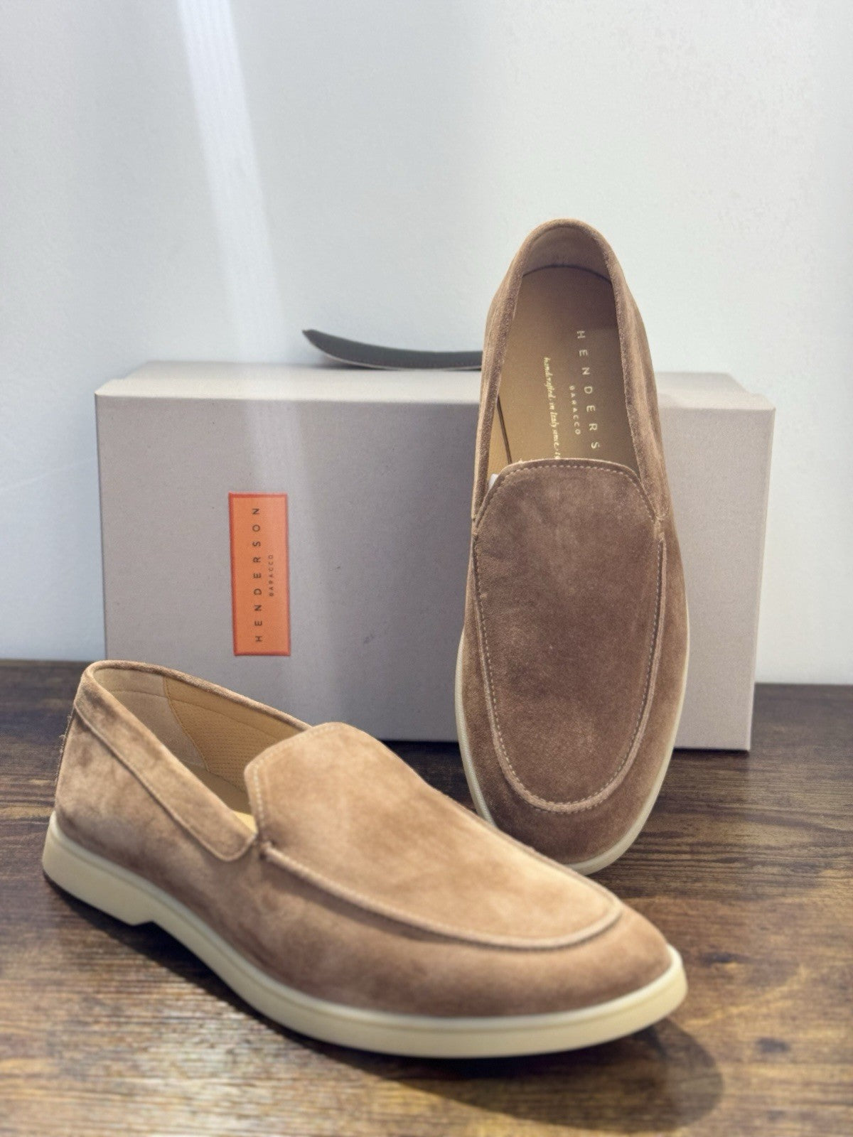 Henderson Baracco Mocassino Summer Walk  Pelle Suede Casual Uomo 45
