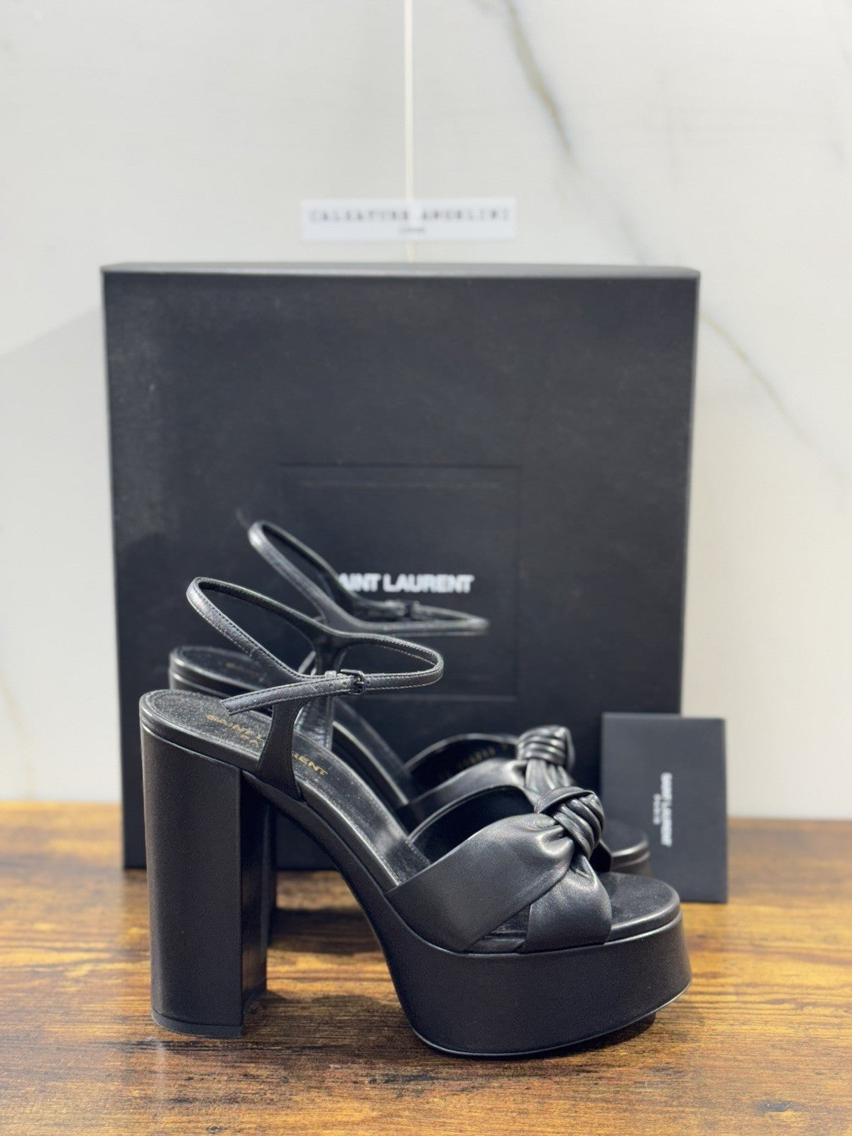 Saint Laurent Node Sand Pelle    Nero Donna  Luxury Saint Laurent Donna 39.5