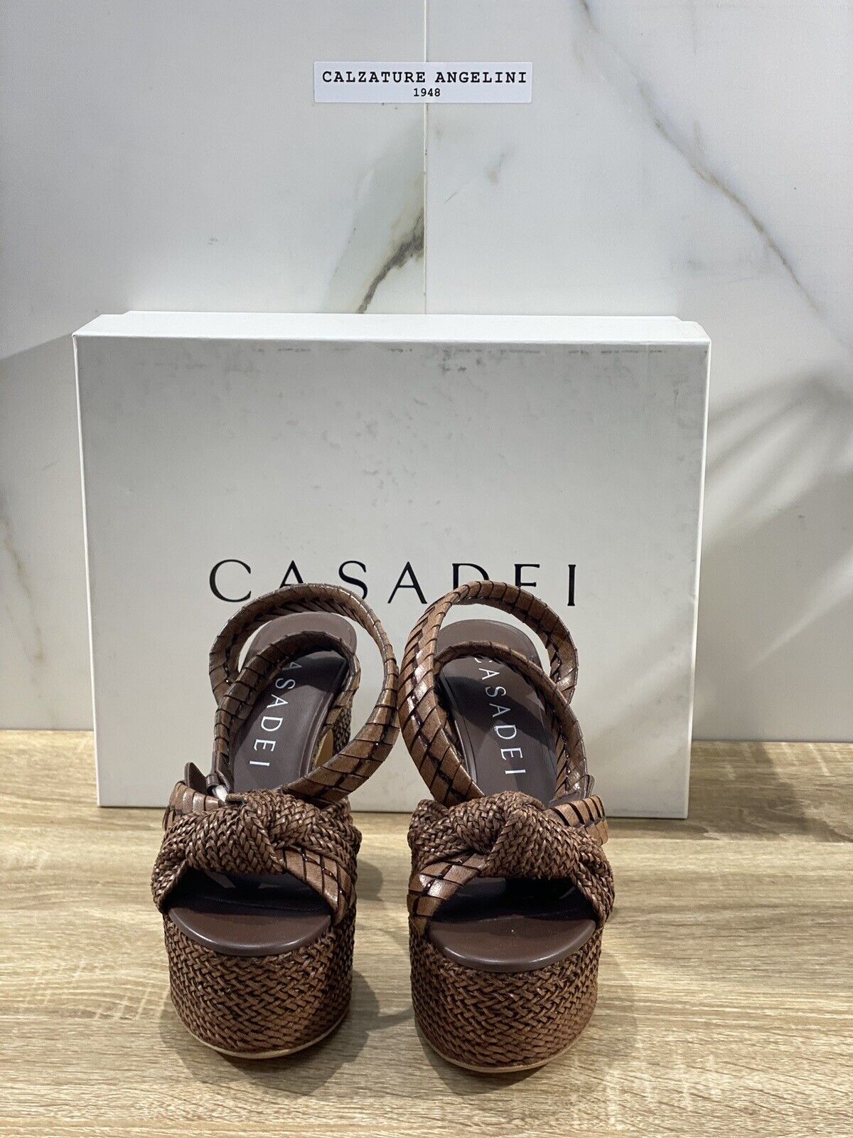 Casadei Sandalo Donna Pelle Intreccio Luxury Casadei Woman Sandal 36