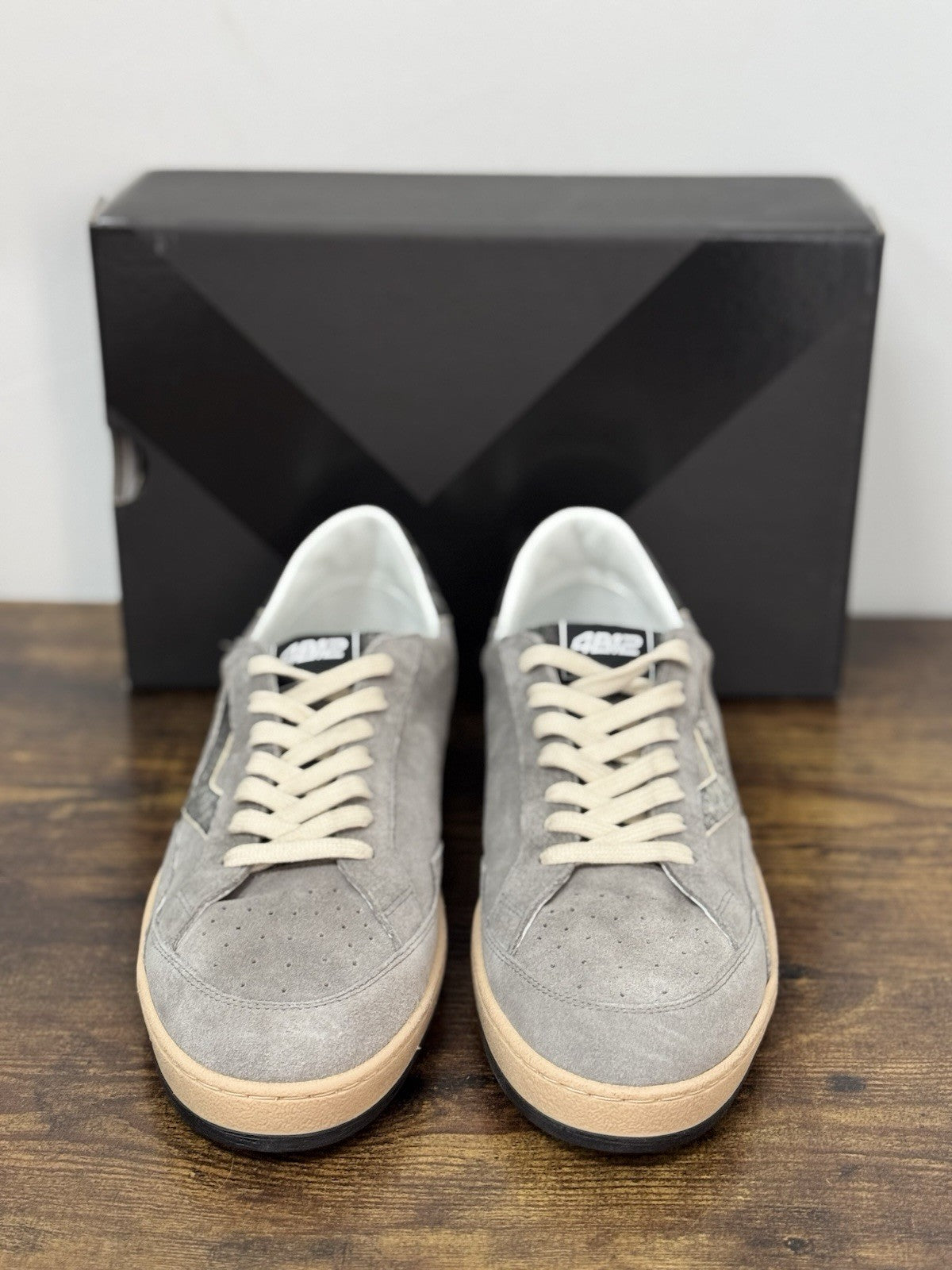 4B12 Sneaker Play new Pelle Suede Light Grey Casual Uomo 45