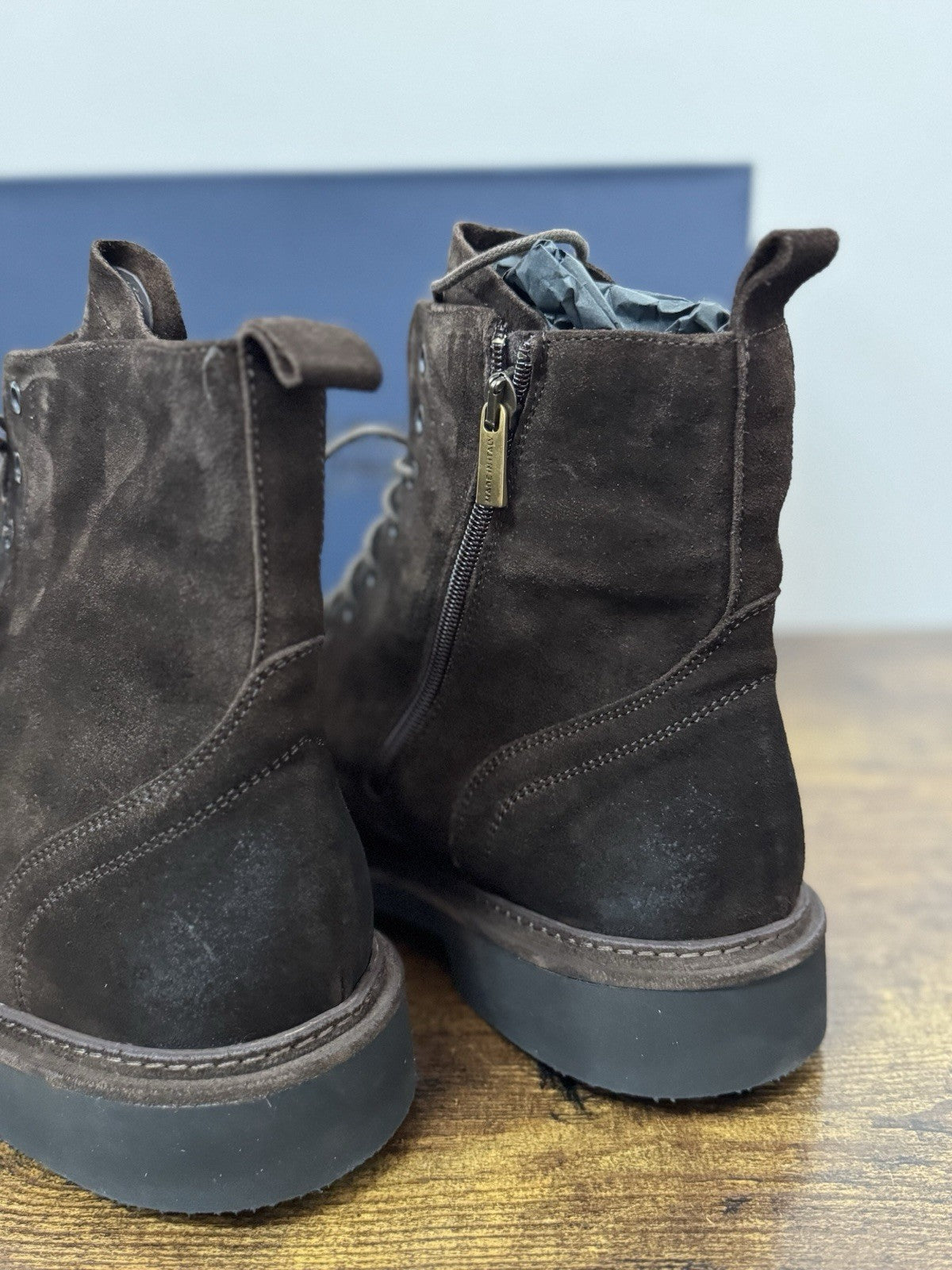 Marechiaro 1962  Boot Suede  Pelle Marrone Made In Italy Extra light Uomo 44
