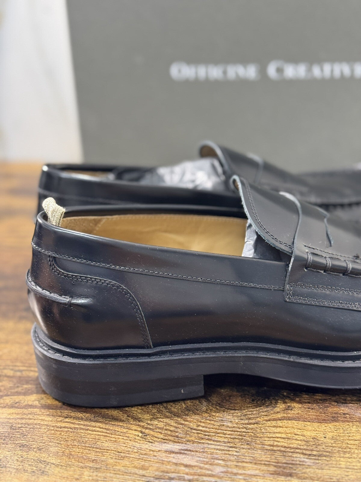 Officine Creative Mocassino Uomo Uniform   Pelle Nera    Luxury Men Shoe  43.5
