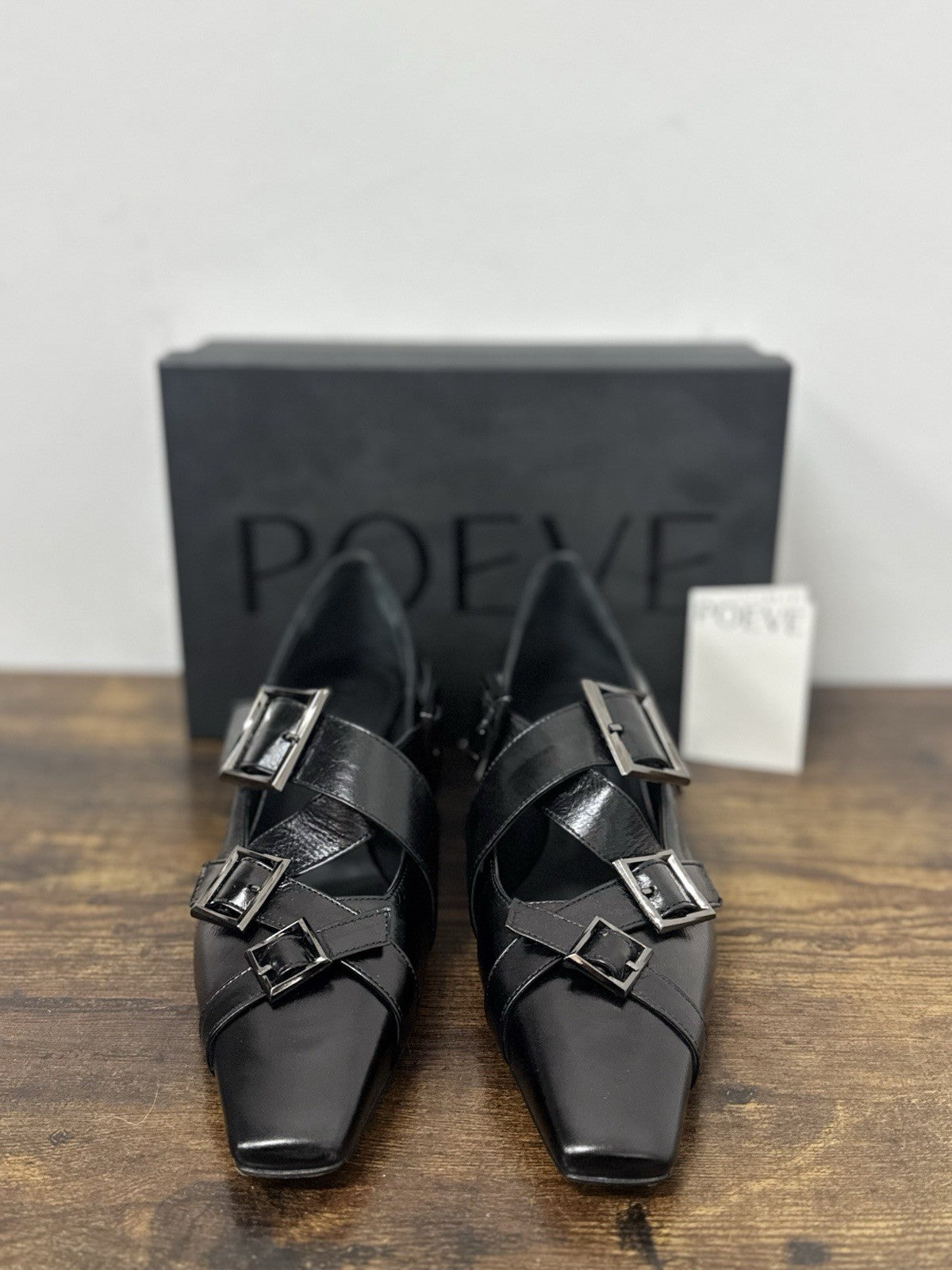 Poeve Mocassino Con Tacco  Pelle Nero Causal Donna 39