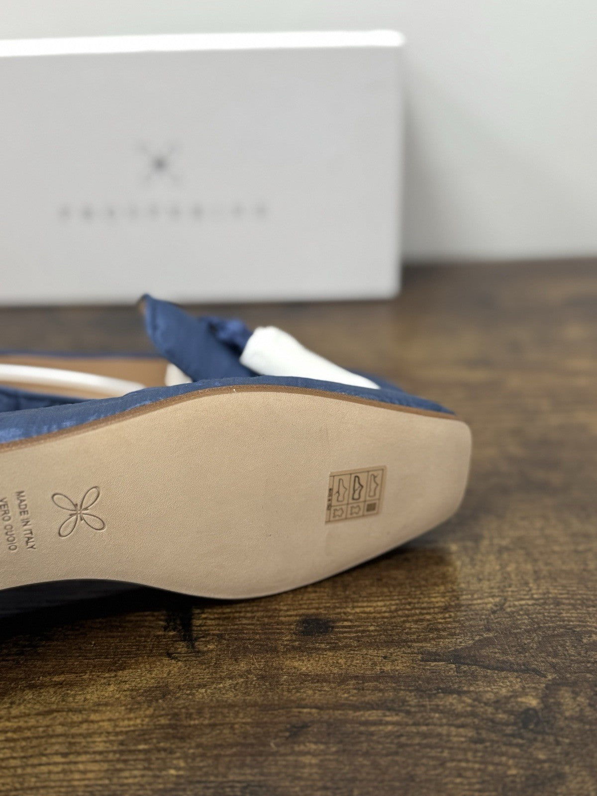 Prosperine Mocassino   Tessuto Moire’ Jeans    Flat  Scarpa Donna 39