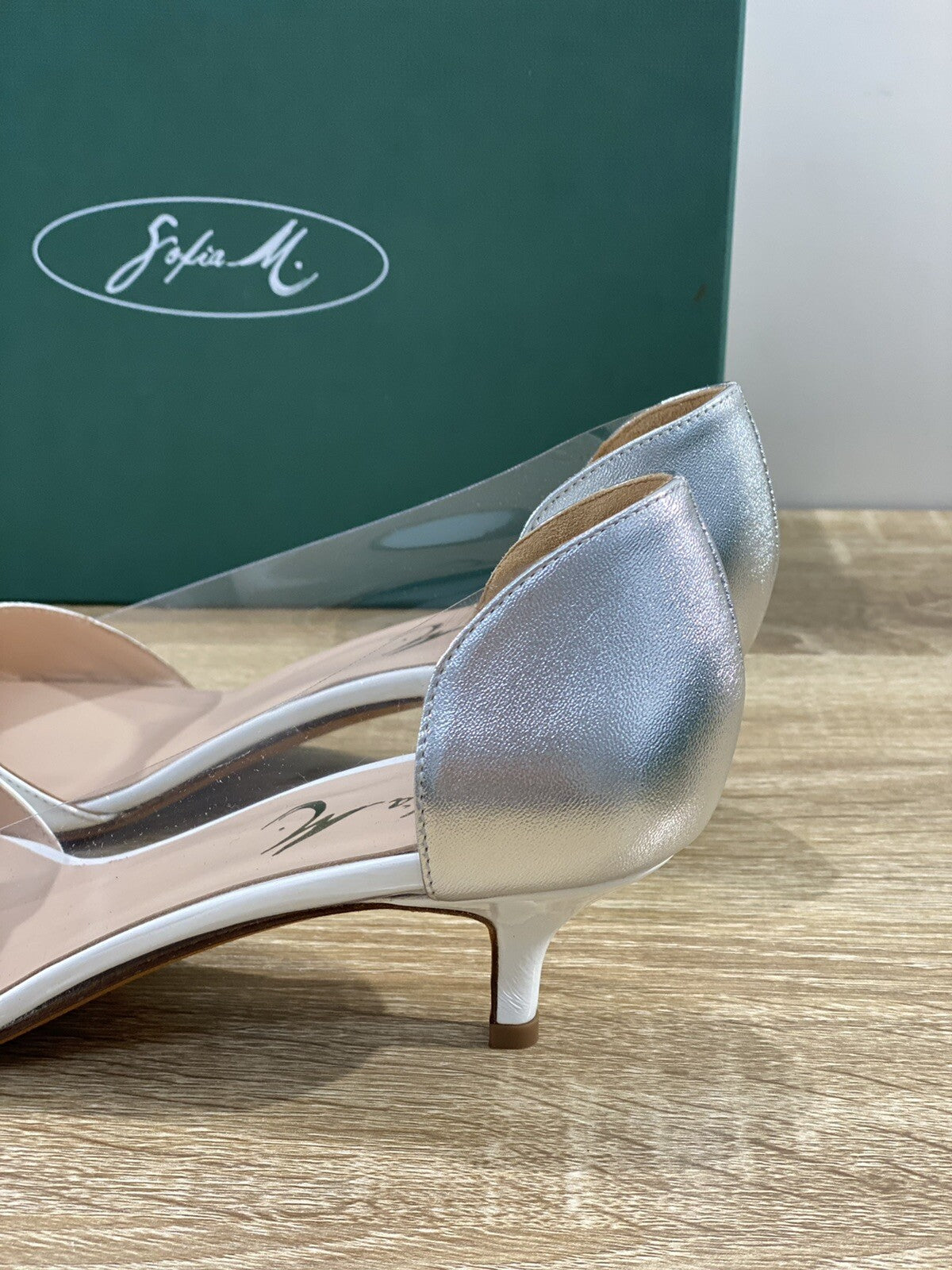 Sofia M. Decolte’ donna perla 105 vernice bianca luxury woman shoe 40