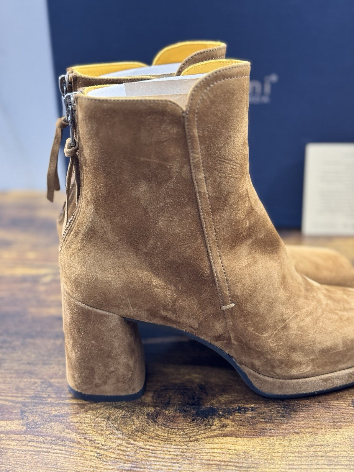 Mara Bini Stivaletto Donna Lavorazione A Sacchetto  Con Tacco Suede Acero 36