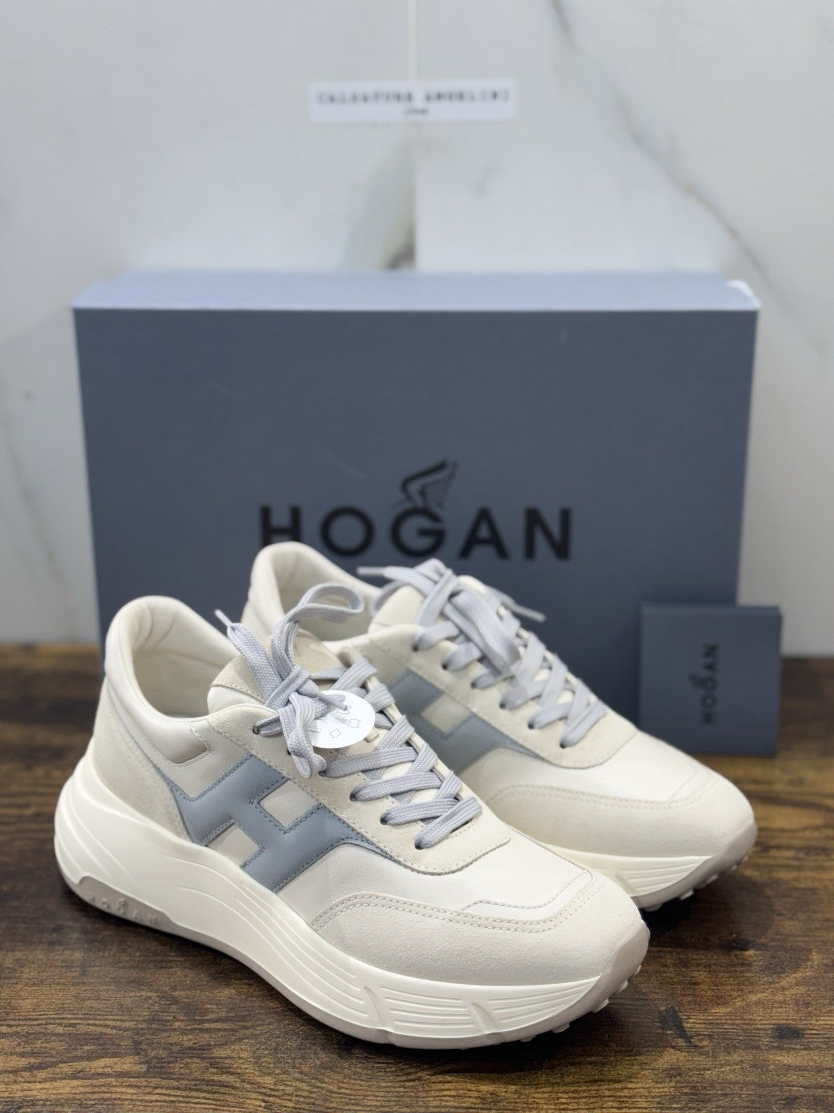 Hogan H669 Sneaker Pelle Casual Beige  Hogan Scarpe Donna 41