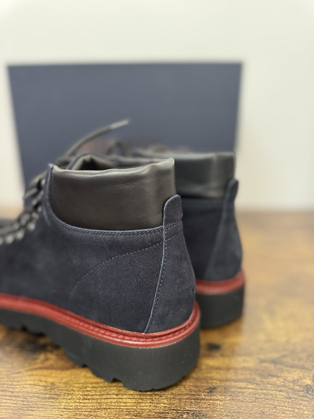 Boemos Pesula Suede Blu  100% Made In Italy Casual Boot Uomo 41