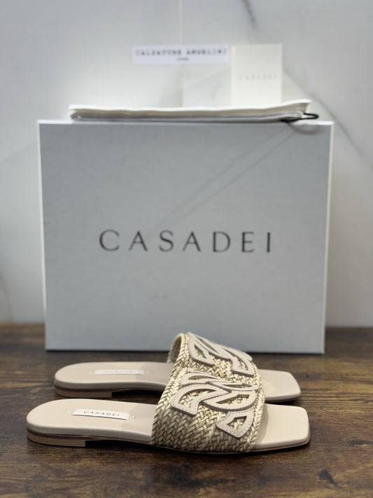 Casadei Sandalo Pelle Intreccio Bambù     Luxury Casadei Scarpe Donna 36