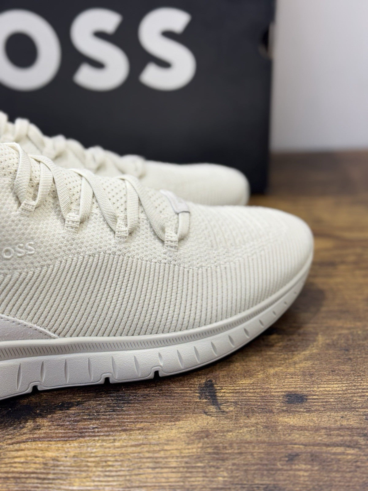Boss Sneaker Knit Bianca  Casual Scarpa Uomo Boss 45