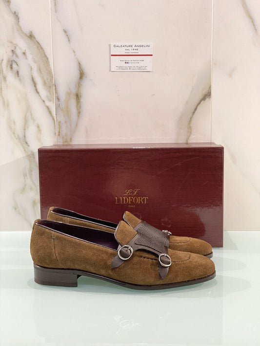 Lidfort Mocassino Doppia Fibbia Uomo 107/M In Desert Bison Luxury Lidfort Men 41