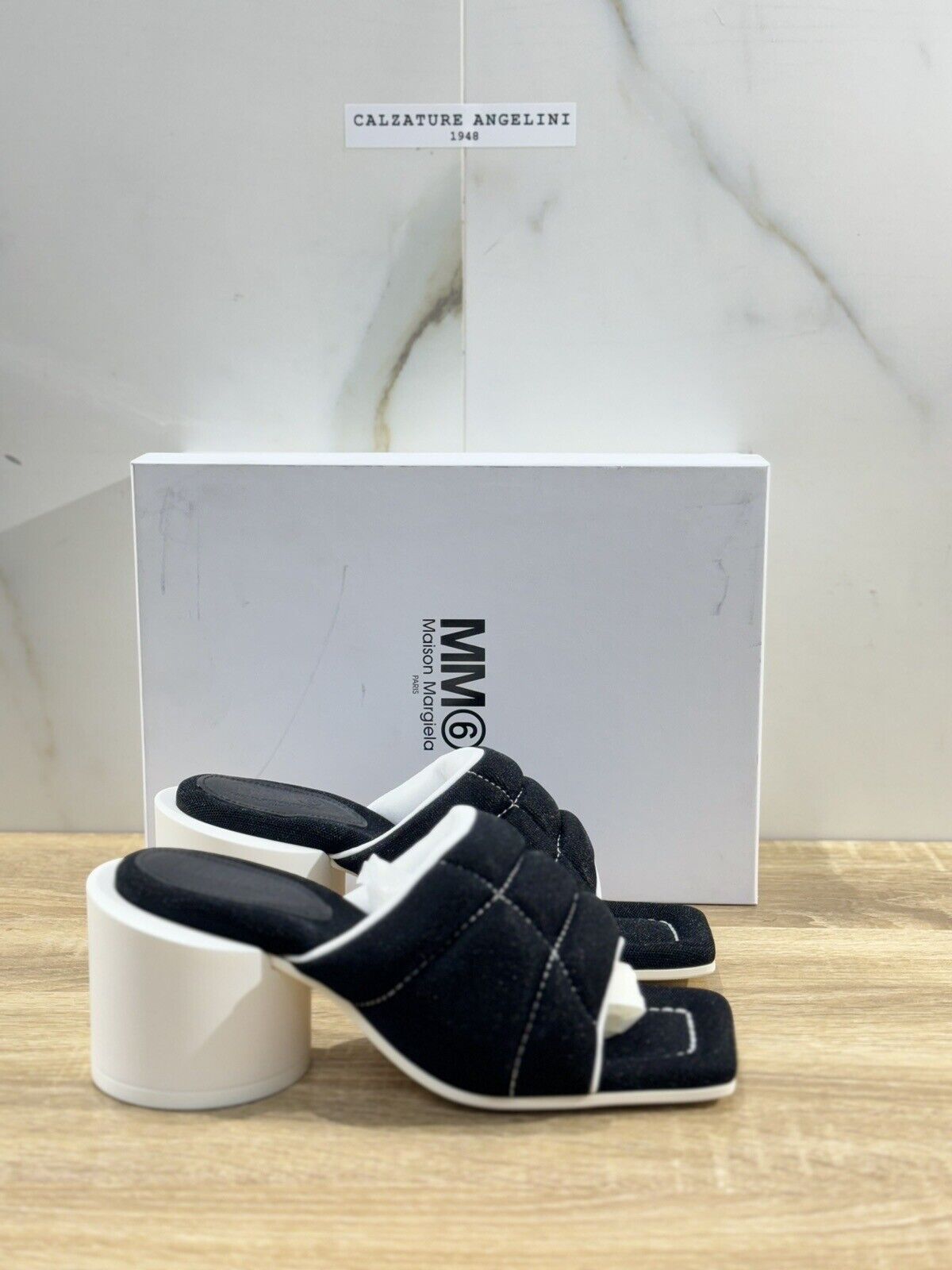 MM6 Maison Margiela Paris Sandalo Donna Luxury Woman Sandal Nero  38