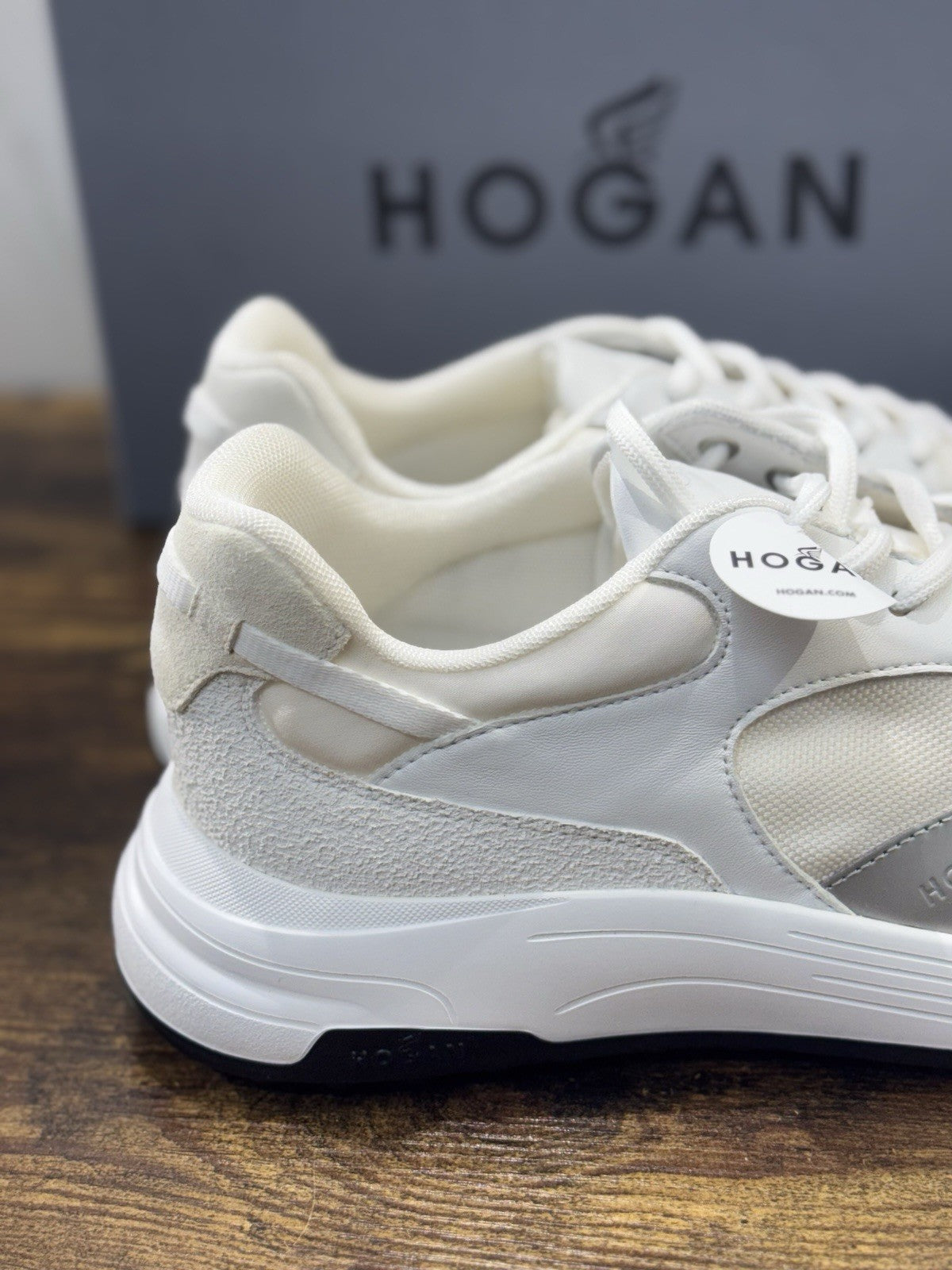 Hogan New Hyperlight Sneaker Pelle Bianca  Memory Foam Luxury Hogan Uomo 40.5