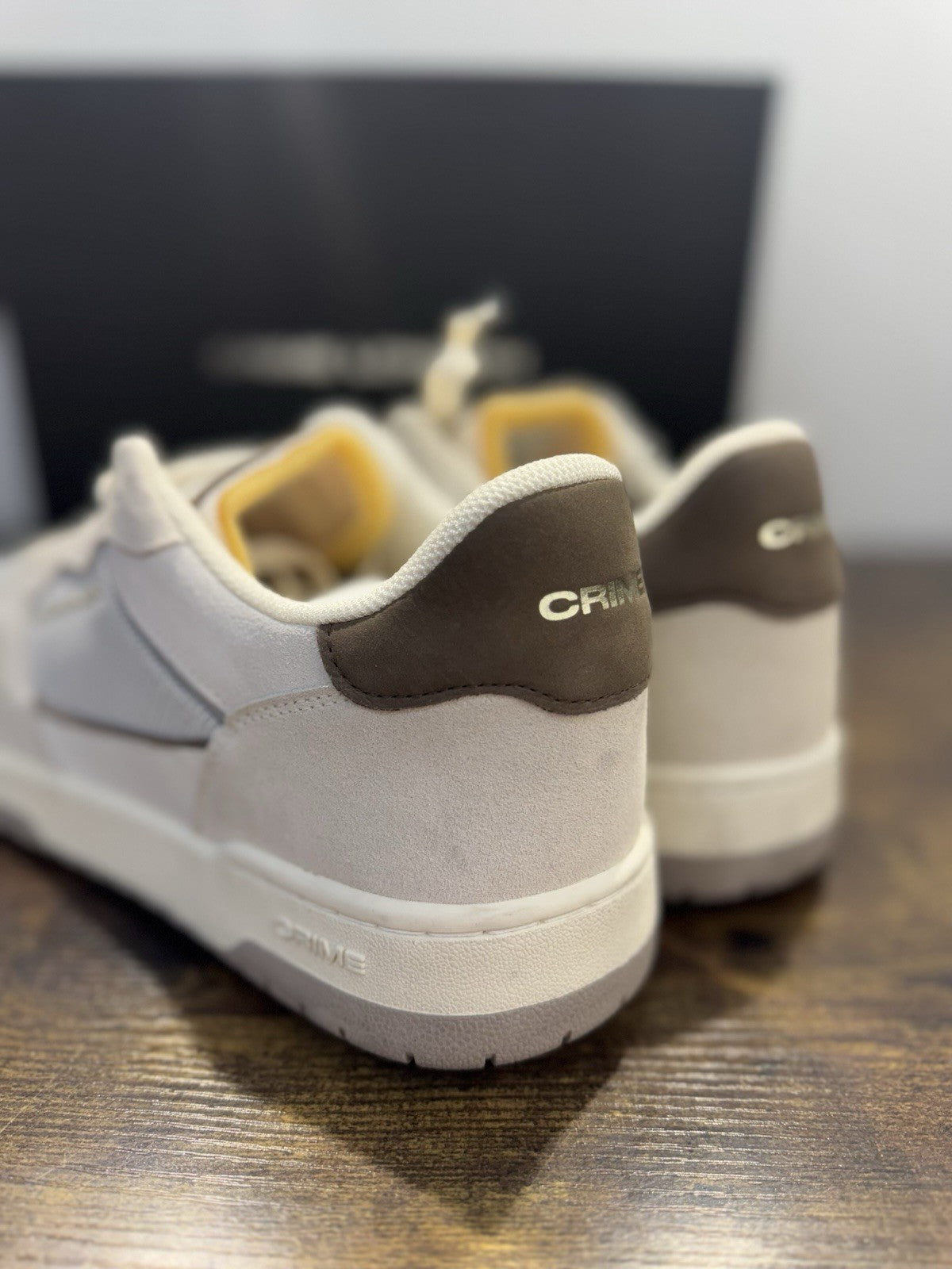 Crime London Sneaker Chelsea  Pelle  Suede Bianca Causal Uomo 44