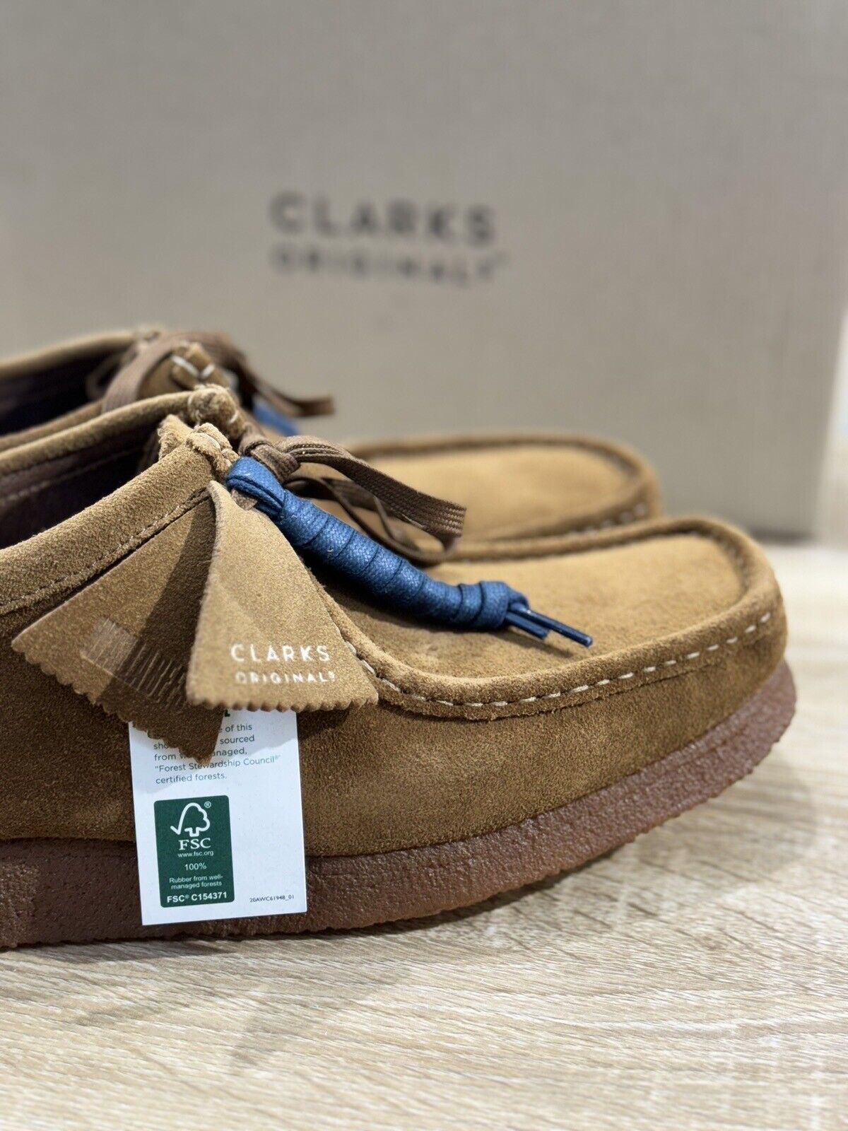 Clarks Wallabee Cup Scarpa Uomo Suede Cola   Icon Clarks Men Shoes 43