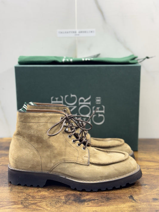 Green George Scarpa Uomo Polacchino Pelle Suede      Fondo Extra Light 43