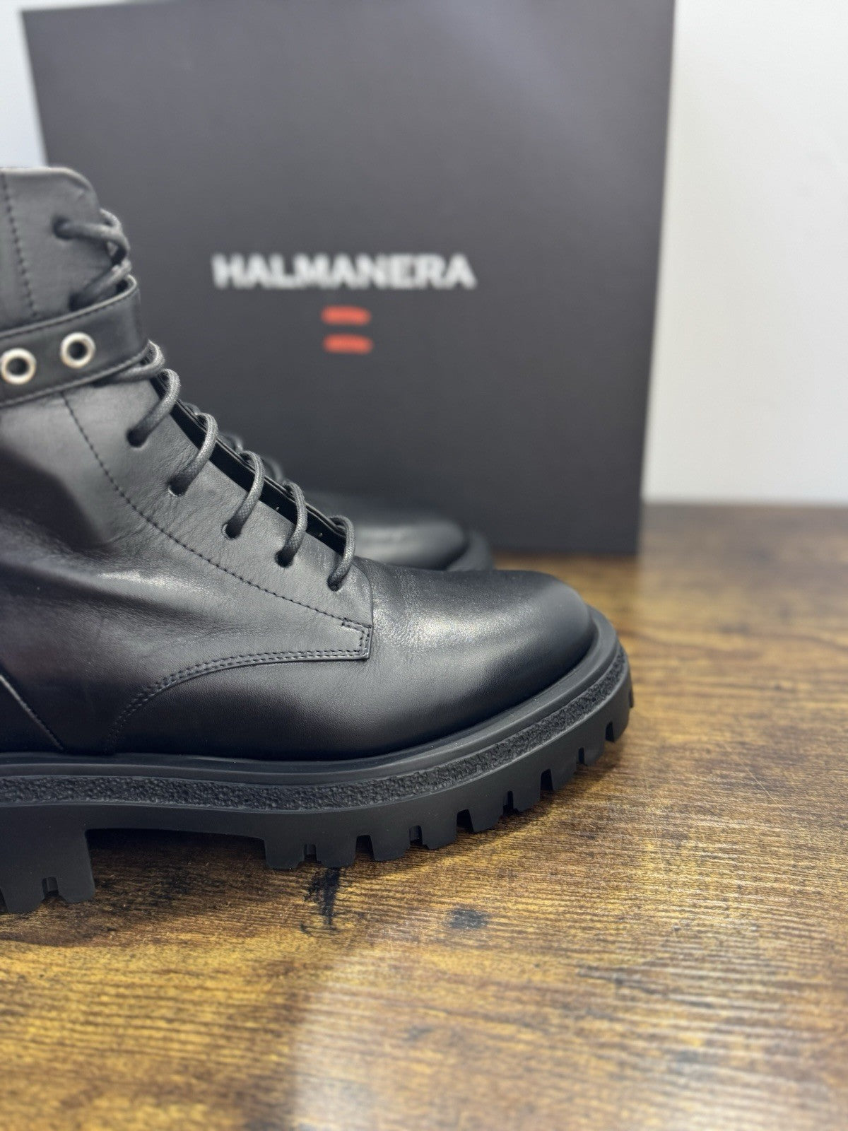 Halmanera Anfibio Rama Pelle Nero Casual Boot Donna 38