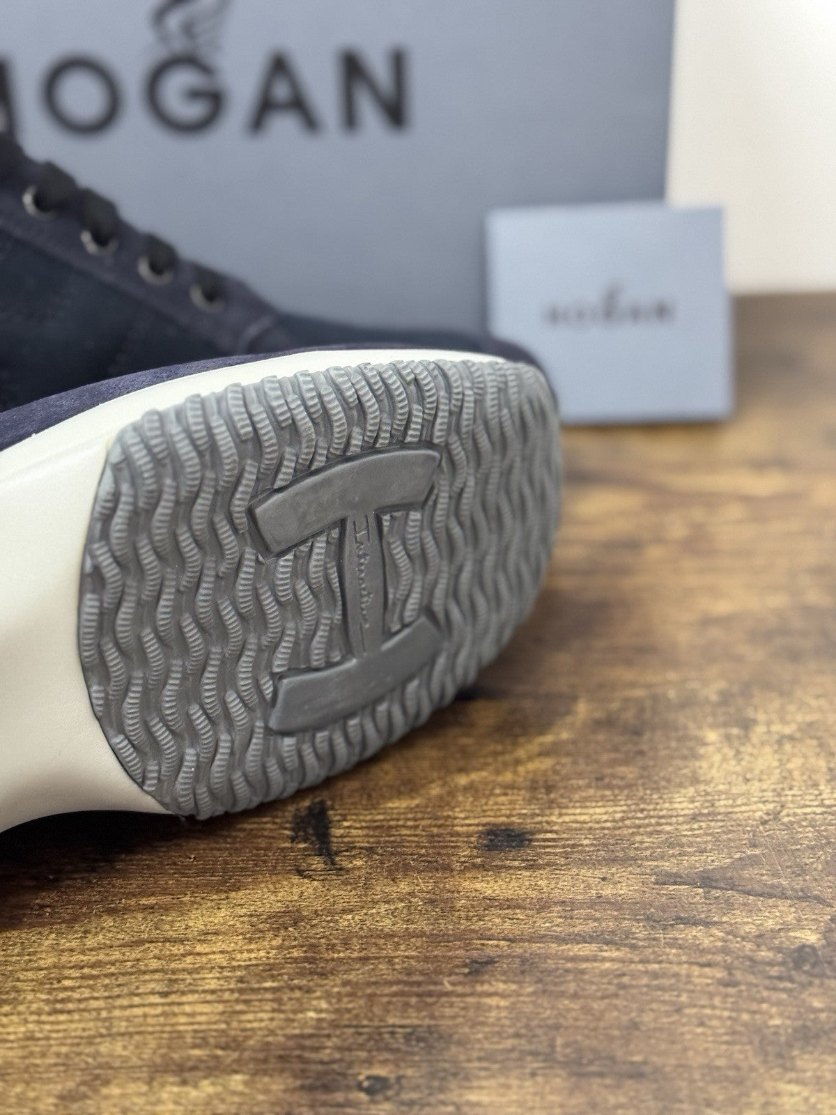 Hogan Interactive Icon Pelle Suede Blu  Casual Sneaker Hogan Uomo 41.5