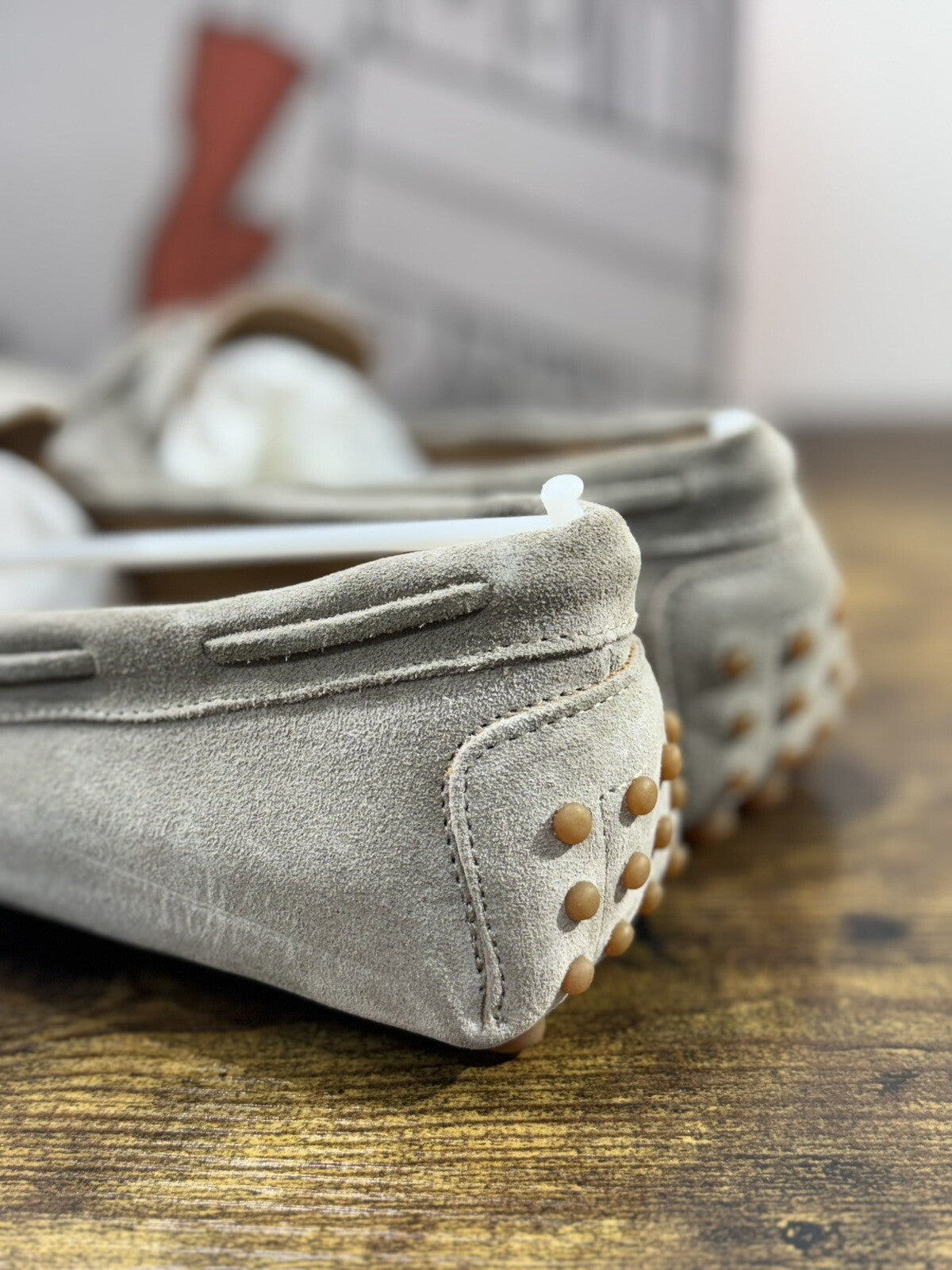 Il Mocassino Scarpa Uomo Modello Driver  Suede Roccia Handmade In Italy 42.5