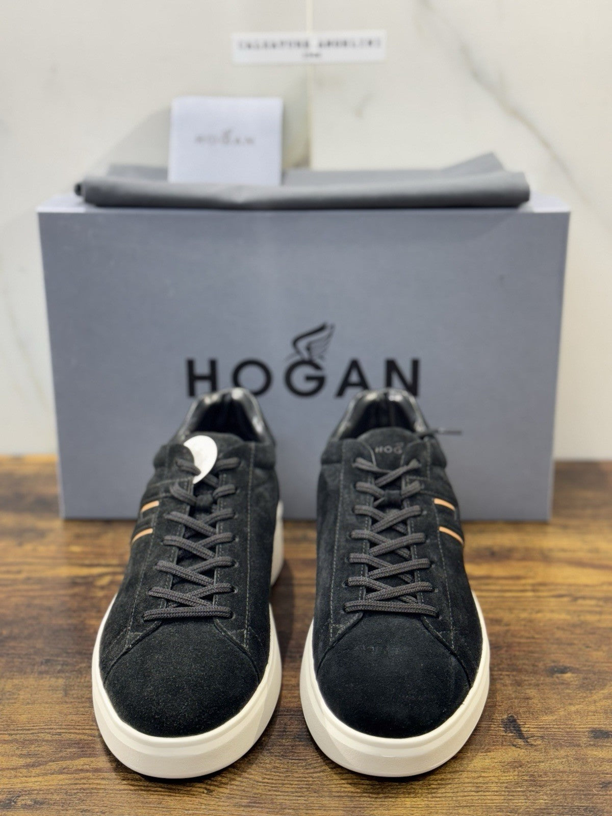 Hogan H 580 Sneaker Suede Nero Casual Hogan Uomo 40