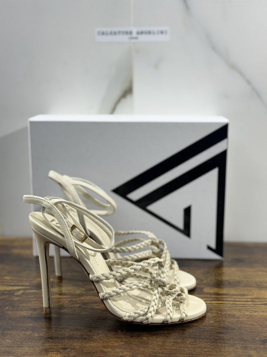 Giampaolo Viozzi Sandalo Donna Beige  Pelle Tacco     Luxury Woman Sandal 37