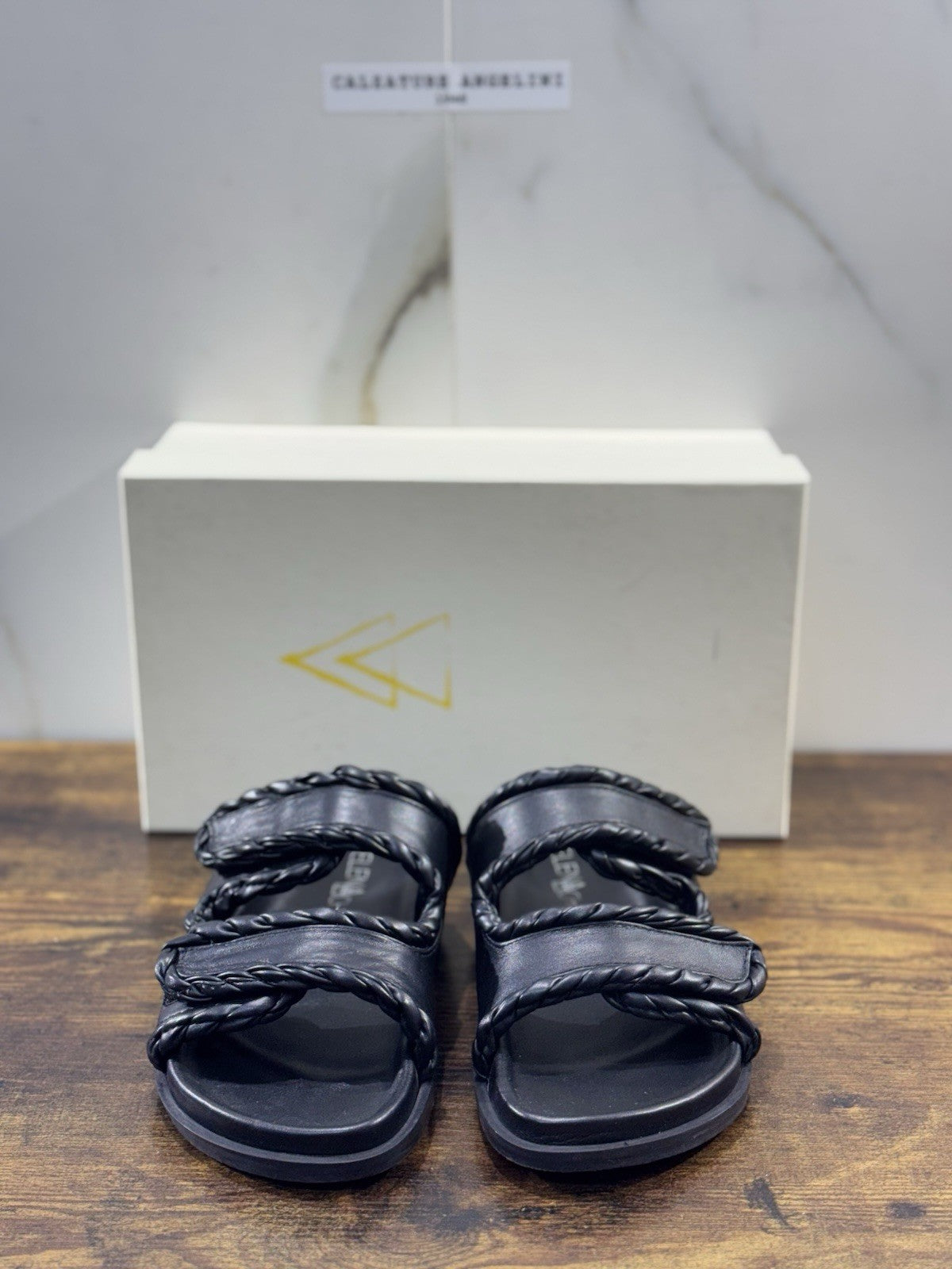 Elena Iachi Ciabatta Donna Pelle Nero  Casual Sandal Donna 38