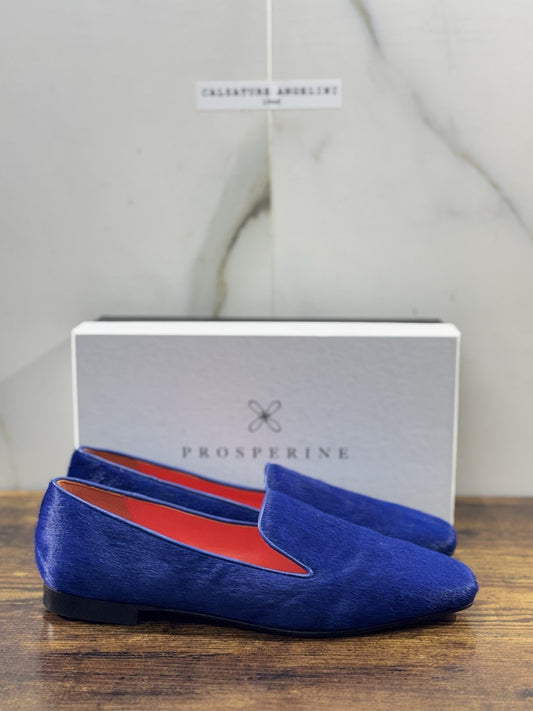 Prosperine mocassino donna in Cavallino      luxury made in italy 41 Bluette