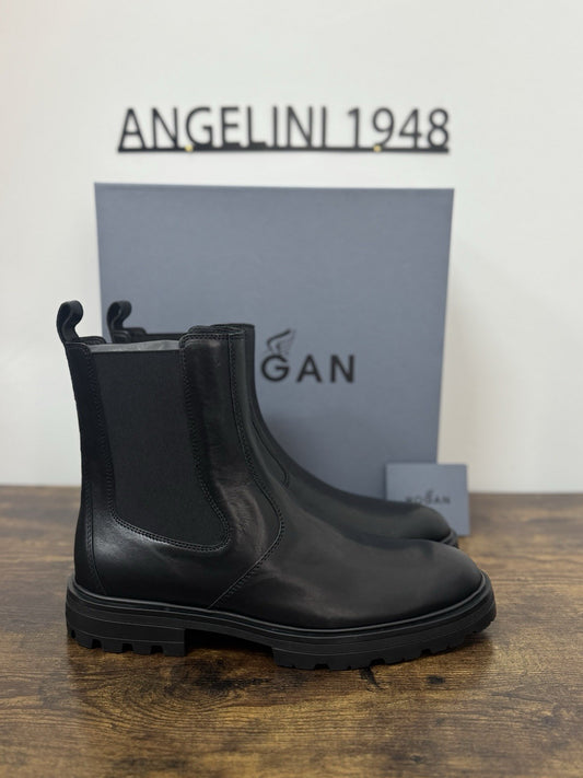 Hogan H673 Chelsea Boot Uomo Pelle Nero Casual Boot Uomo 41.5