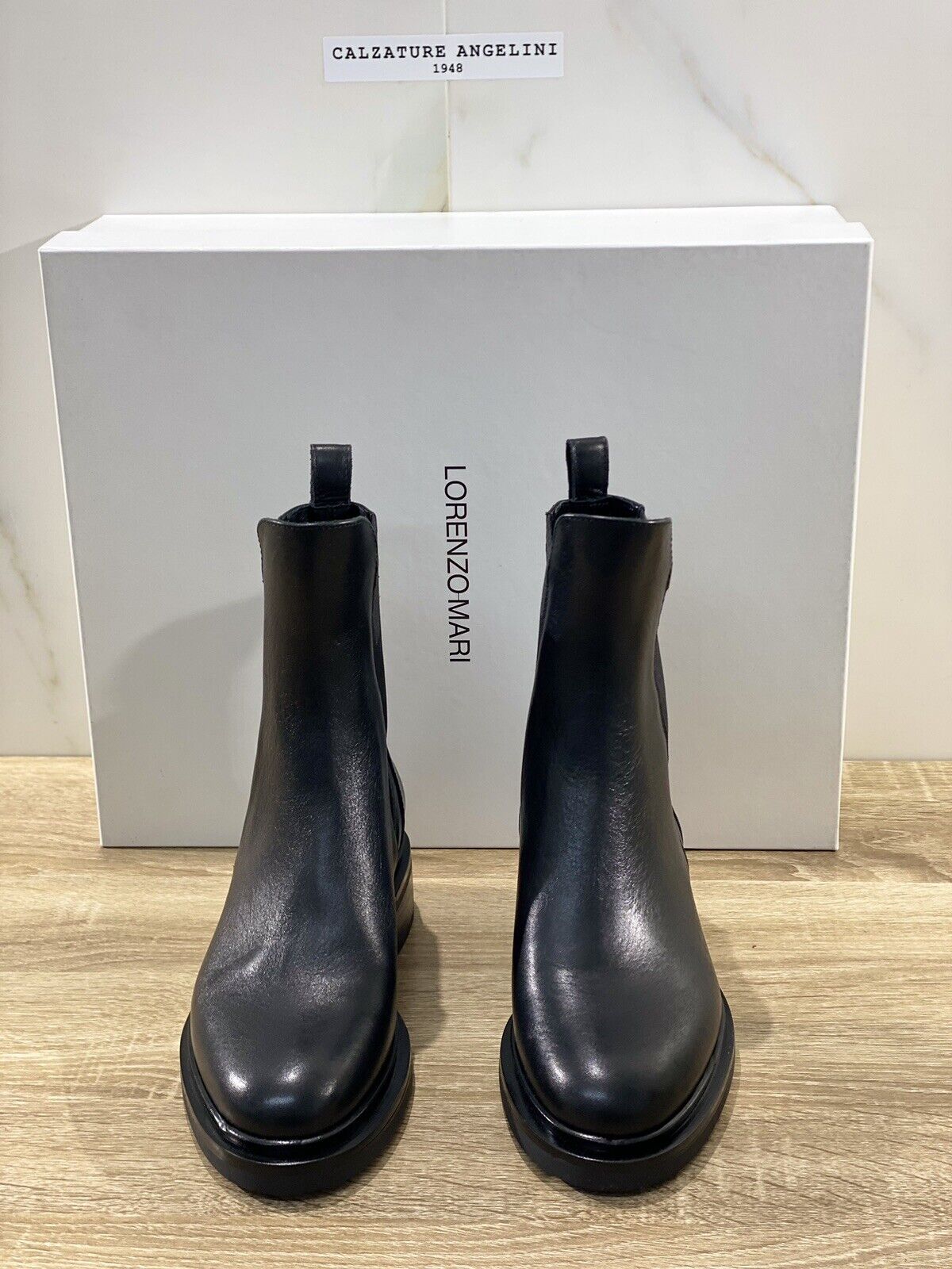 Lorenzo Mari Chelsea boot Donna pelle nera casual boot woman 36