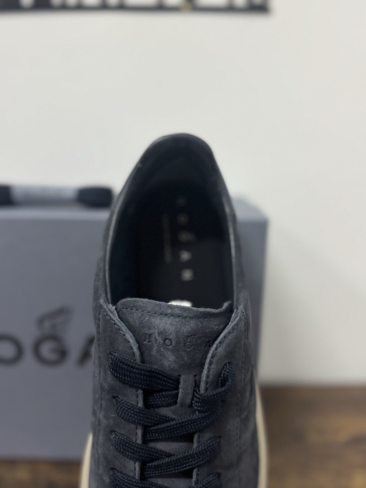 Hogan H691  Sneaker Pelle Suede Blu    Memory Foam Scarpa Hogan Uomo 44