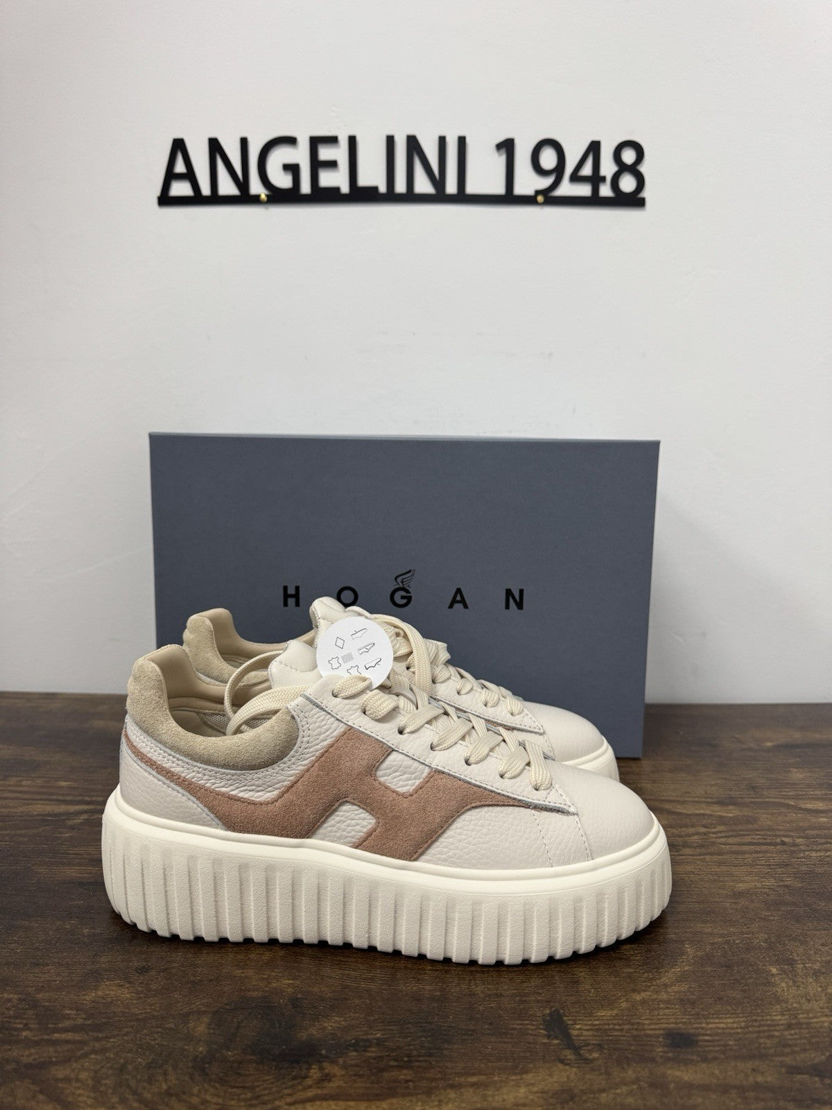 Hogan H Stripes Pelle Bianco Rosa   Casual Hogan Donna 37