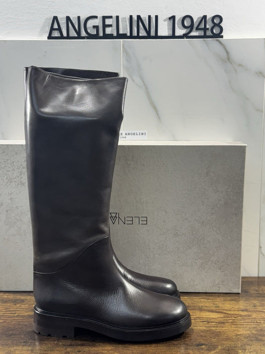 Elena Iachi  Stivale Tubo Pelle Marrone  Luxury Boot Donna 41