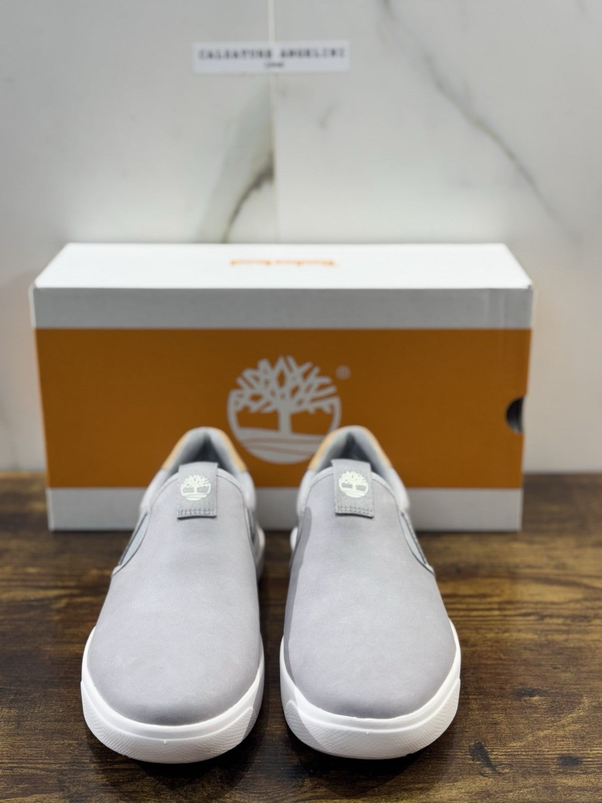 Timberland Low Slip On Sneaker Pelle Grey Casual Extra Light Uomo 41
