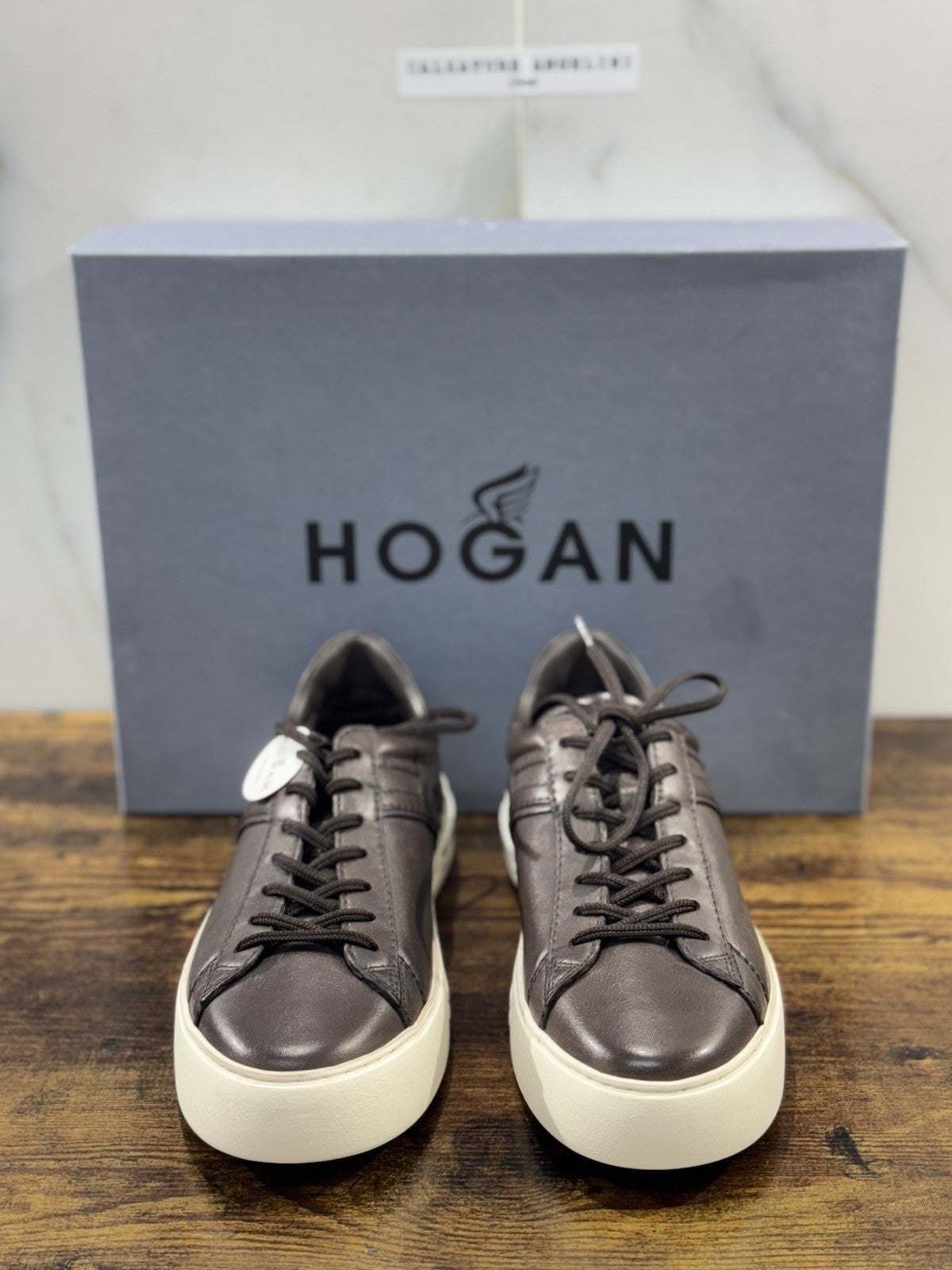 Hogan Rebel  Sneaker  Pelle Marrone  Memory Foam   Casual Hogan   Uomo 42.5